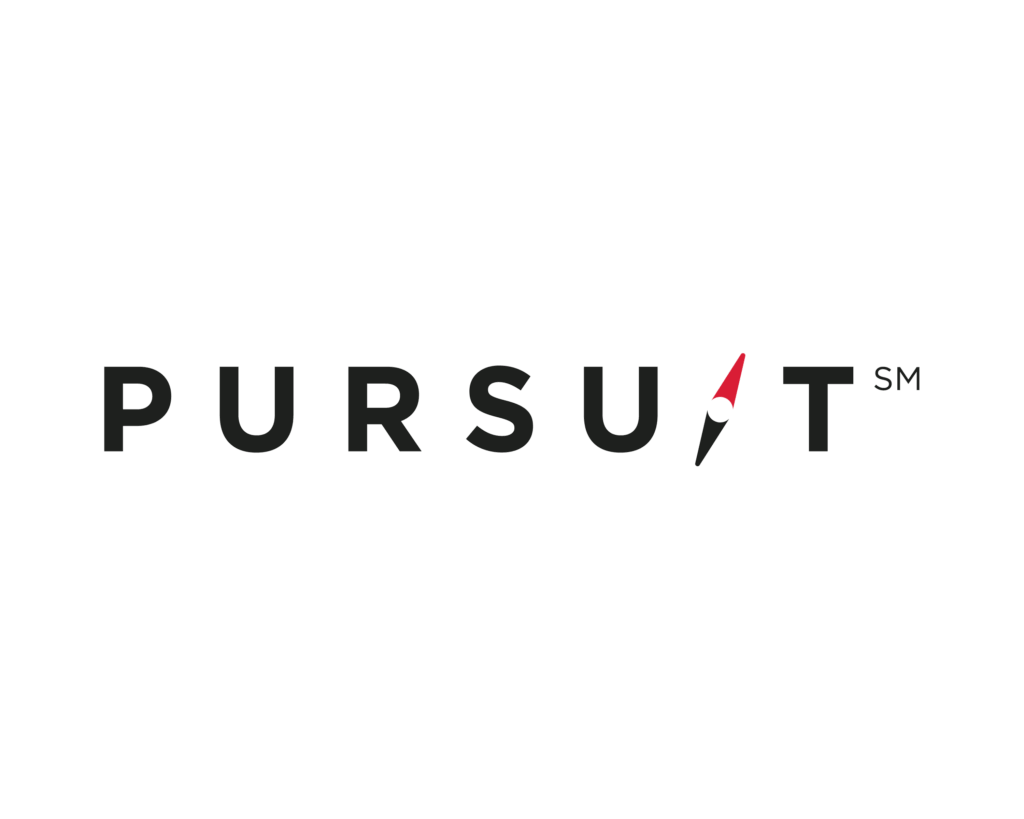 Pursuit Logo - 2 Color - Midnight Red